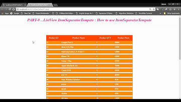 ASP NET ListView ItemSeparator Template how to use ItemSepatatorTemplate part 9