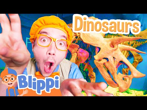 Blippi Digs up Dinos at the Science Center! Educational Videos for Kids