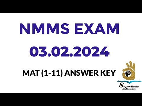 NMMS EXAM 03.02.2024  MAT Answer key 