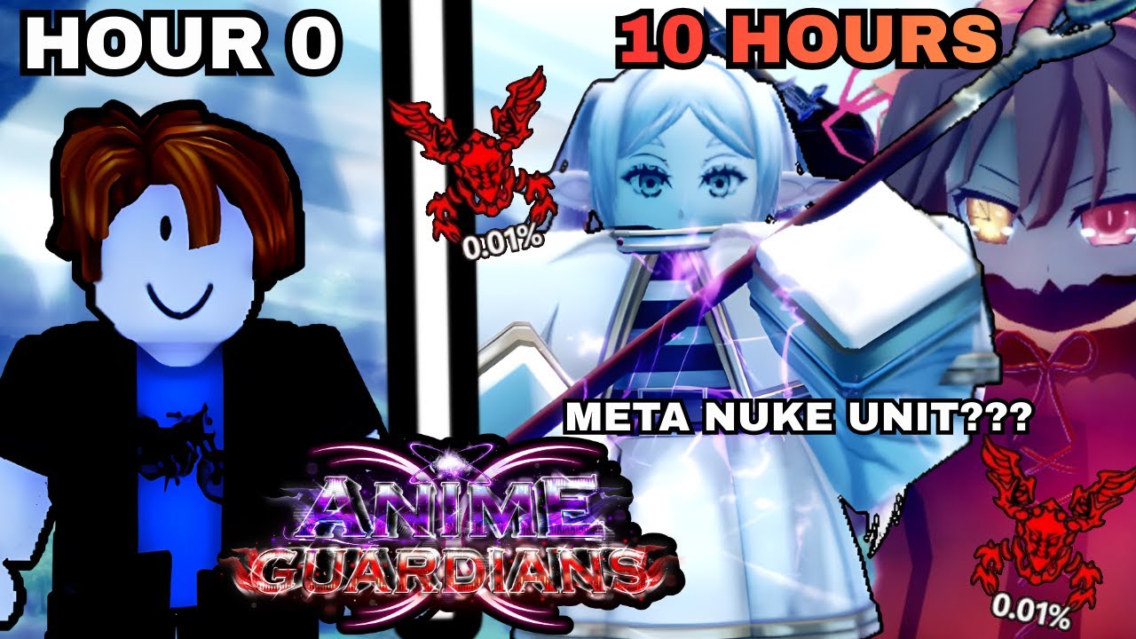 Spending 10+ HOURS & Getting The New META 0.01% FRIEREN In Anime Guardians