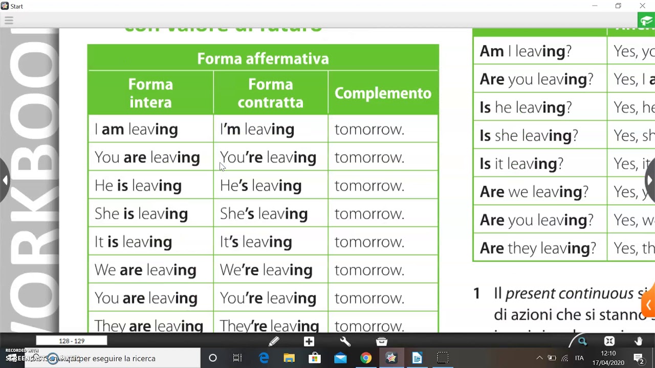 Esercizi Inglese Futuro Will Going To Present Continuous Pdf Present Simple E Present Continuous Il Presente In Inglese