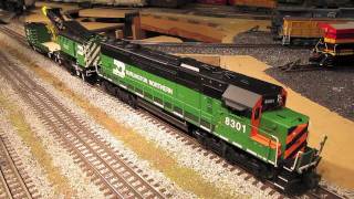 Lionel Burlington Northern SD-60, Crane & Boom Cars