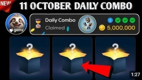 11 October Gemz Daily Combo Today | Gems Daily Combo Card Today |  Daily Combo Gemz🔥