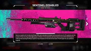 The Sentinel has been disabled (Apex Legends)