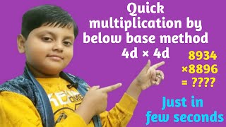Famous Below base method 4d×4d multiplication | Quick multiplication tricks in english | Fast vedic math | Net Worth