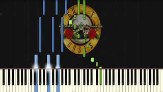 Guns N' Roses - Don't Cry - Piano tutorial (Synthesia) chords