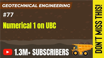 Numerical 1 on UBC | Bearing Capacity | Geotechnical Engineering - GATE