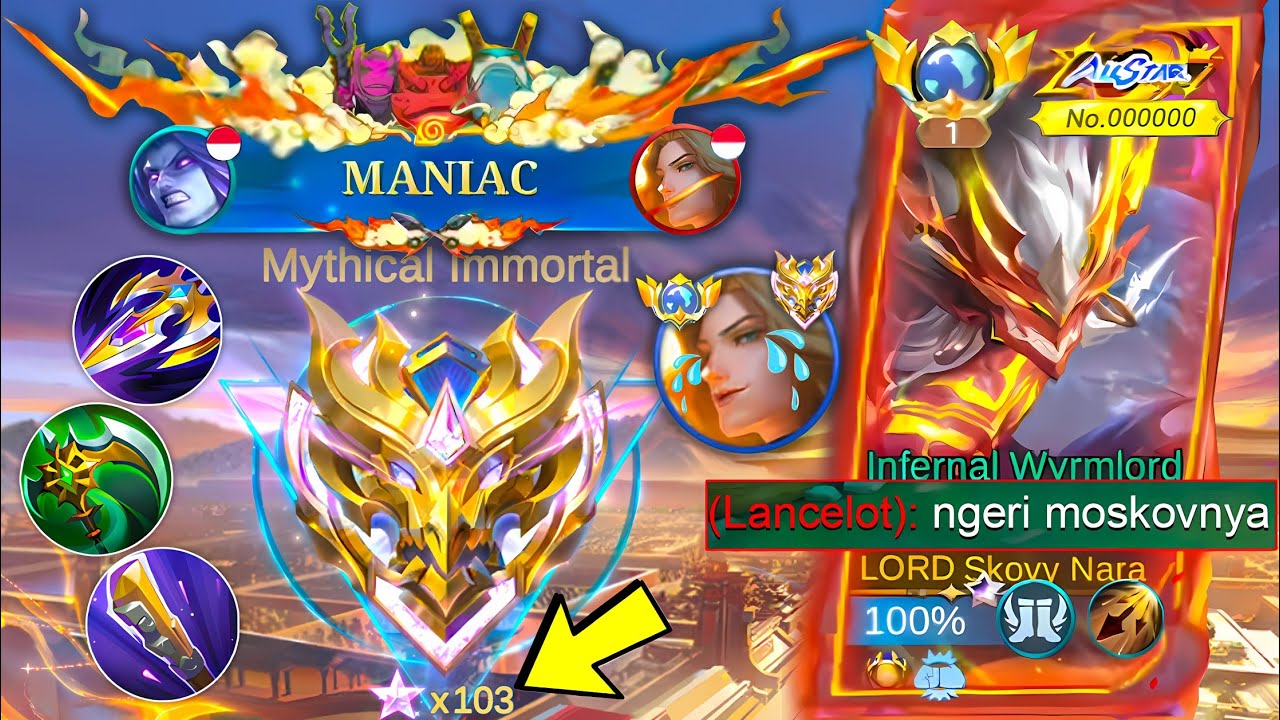 GILA! GLOBAL MOSKOV AGRESIF DIRANK IMMORTAL, BIKIN HERO META PALING OP KENA MENTAL! ~ MLBB