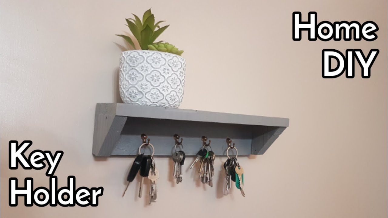Never Lose Your Keys Again! DIY Build Key Holder Shelf | Home Decor