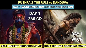 Pushpa 2 The Rule vs Kanguva Day 1 Worldwide Box Office Collection Comparison | Surya Disha | Allu