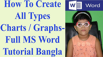 How To Create All Types Charts / Graphs - Full MS Word Tutorial Bangla