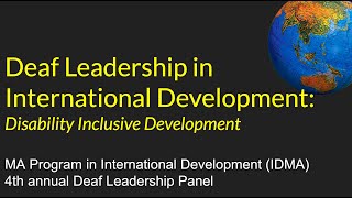 2021 Deaf Leadership in International Development Panel
