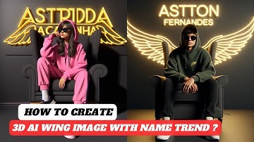 How To Create 3D Ai Wings Name Image | Trending Wings Name Video Editing | Bing Image Creator