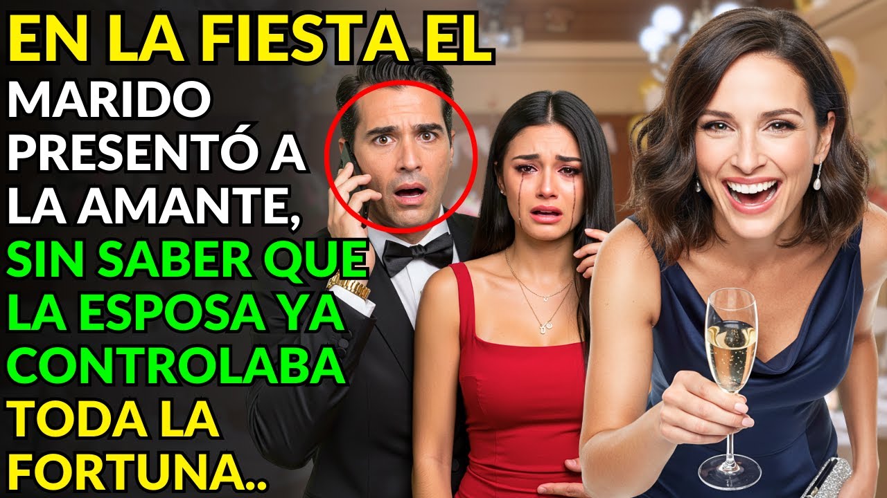 EN LA FIESTA EL MARIDO PRESENTÓ A LA AMANTE, SIN SABER QUE LA ESPOSA YA CONTROLABA TODA LA FORTUNA..