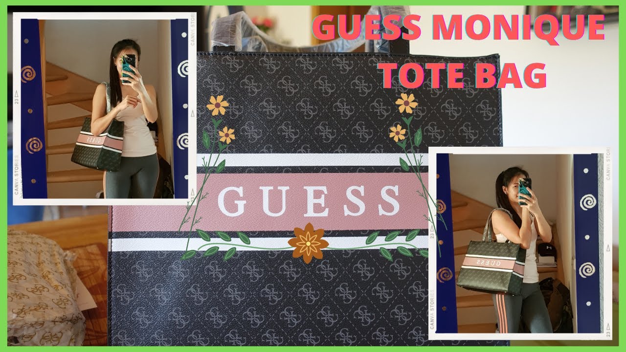 guessmoniquebag #guess GUESS MONIQUE BAG IN COAL/BLUSH 