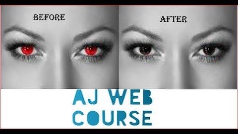 How to Remove Red eyes into Black in photoshop tutorial 1 only on AJ Web Course