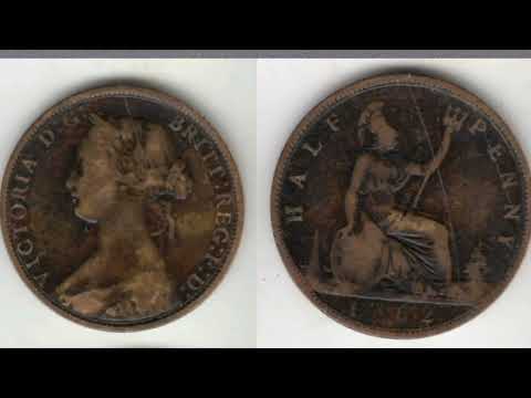 GB 1862 Half Penny Coin VALUE + REVIEW Queen Victoria Pre 1900 Coin