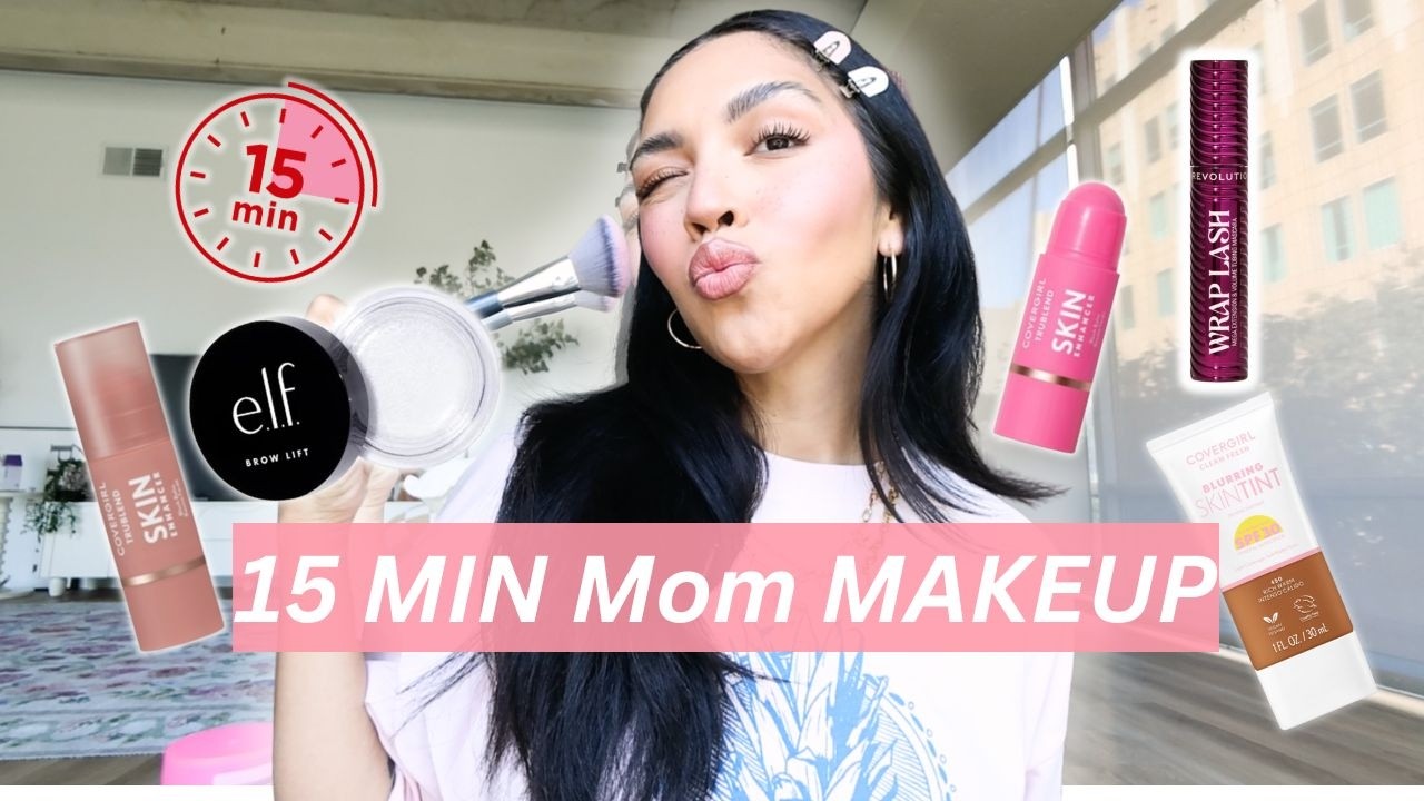 15 Minute Mom Makeup Routine✨ | Drugstore Only, Postpartum Glow💕