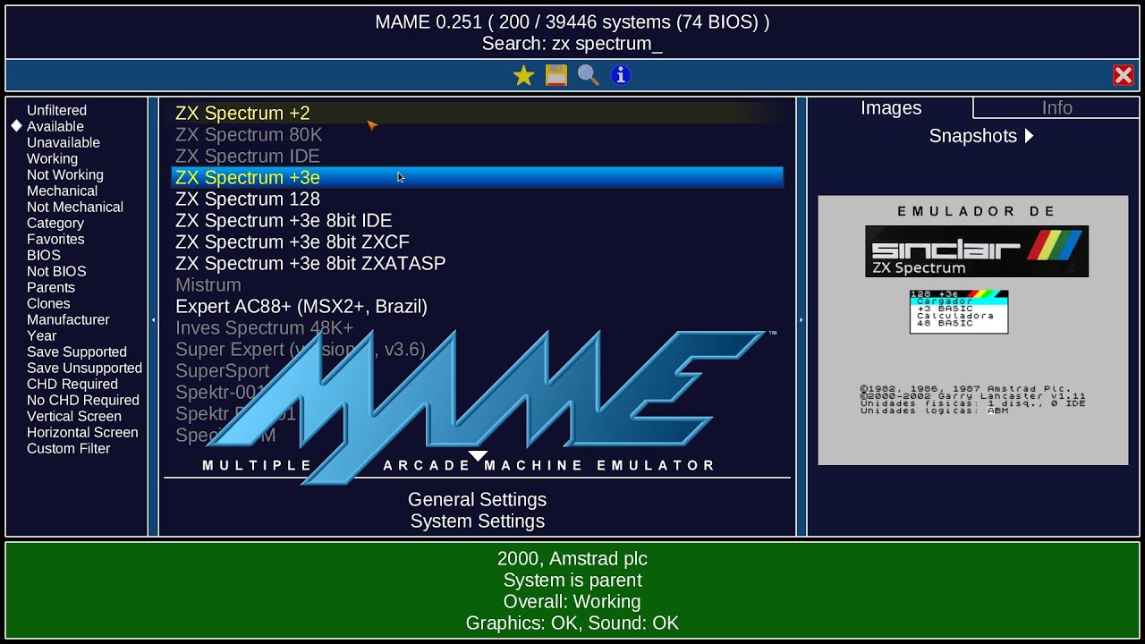 Mame  Demonstrating some 'ZX Spectrum' timing fixes in MAME from