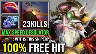 WTF 100% FREE HIT Max Desolator Unlimited Knockback Longest Attack Range Sniper Dota 2 screenshot 5