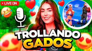 🔴TROLLANDO OS GADOS 😈 FINGINDO SER MULHER - FREE FIRE AO VIVO CREIZY