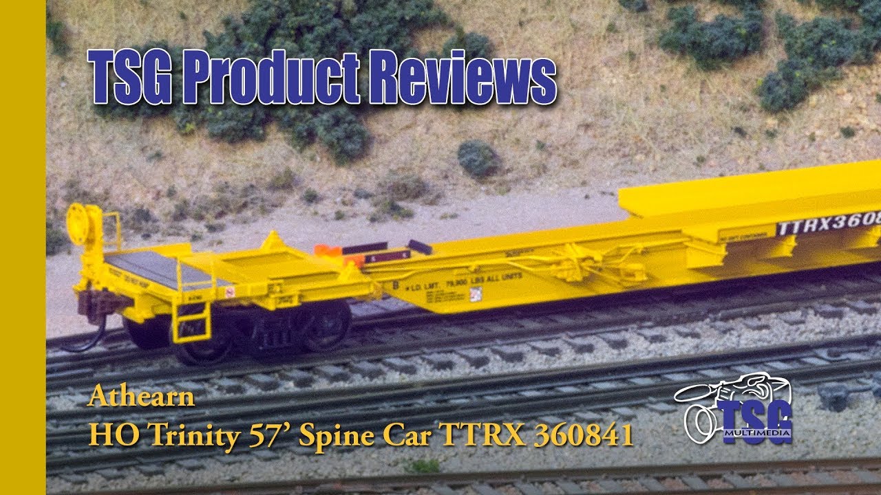HO Scale Trinity 57' Spine Car Athearn Product Review YouTube