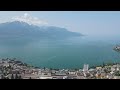 Genfer see  von oben  bei montreux