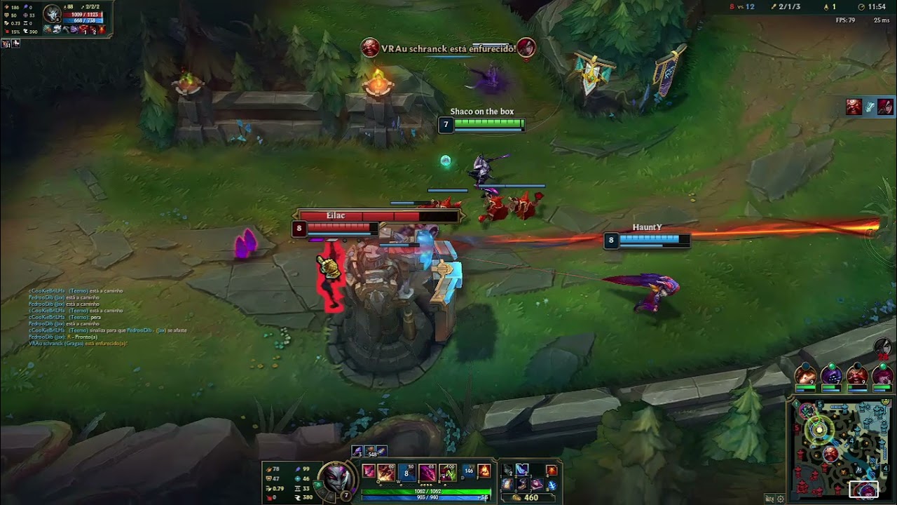 Shaco supp com runa do primeiro ataque, dá muito gold!