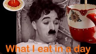 WHAT I EAT IN A DAY 🍝🥞🍉🥚in 1925 #charliechaplin #olo 