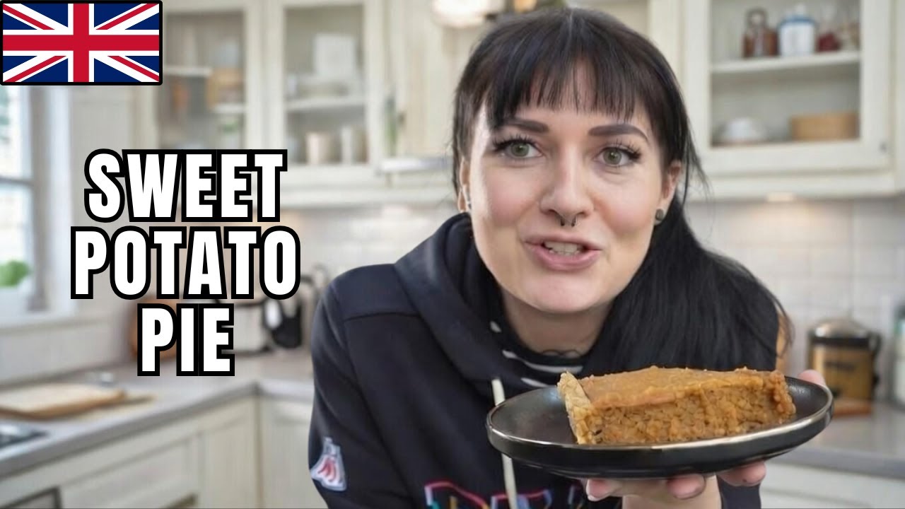 BRIT Girl FIRST TIME Making SWEET POTATO PIE!! The Short Version
