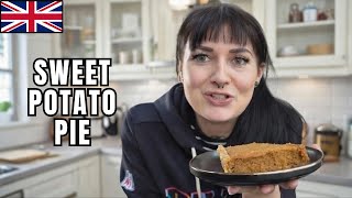 BRIT Girl FIRST TIME Making SWEET POTATO PIE!! The Short Version
