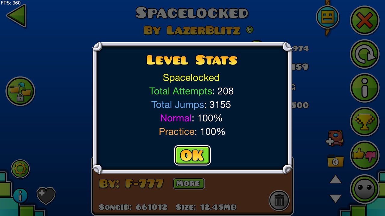 [Geometry Dash] Spacelocked by LazerBlitz (Hard Demon)