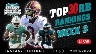 Top 30 RB Rankings Week 3 - 2023 Fantasy Football