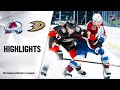 Avalanche @ Ducks 1/24/21 | NHL Highlights