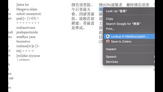 Mahāvyutpatti Sanskrit-Tibetan-Chinese Dictionary Chrome Extension screenshot 1