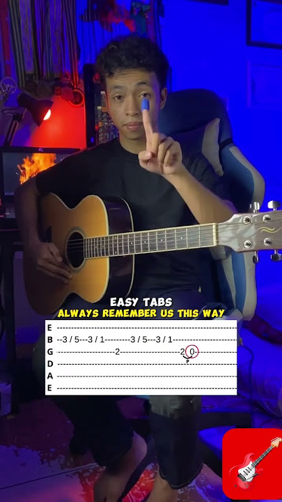 Always Remember us this way - lady Gaga (Tab) 🎸#guitar #guitartutorial #guitartabs #ytshorts