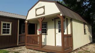 12X24 Derksen Lofted Barn Cabin at Big W's Portable Buildings in Lafayette, Louisiana
