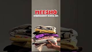 Unbelievable Meesho Embroidery Kurta Sets Under Budget! 😱✨ #shorts #meesho #meeshofinds #kurtasets