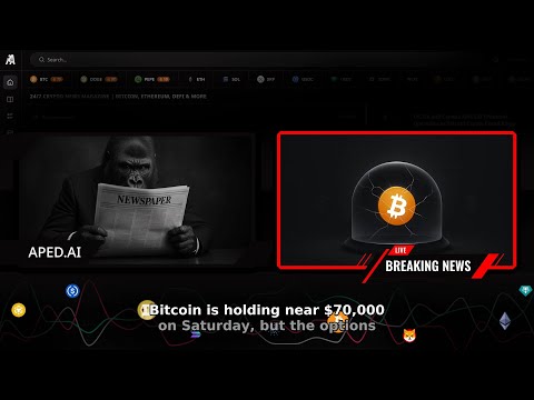 Bitcoin Options Flash Fear: Put Premium Hits Record High as BTC Holds Near $70K - YouTube thumbnail