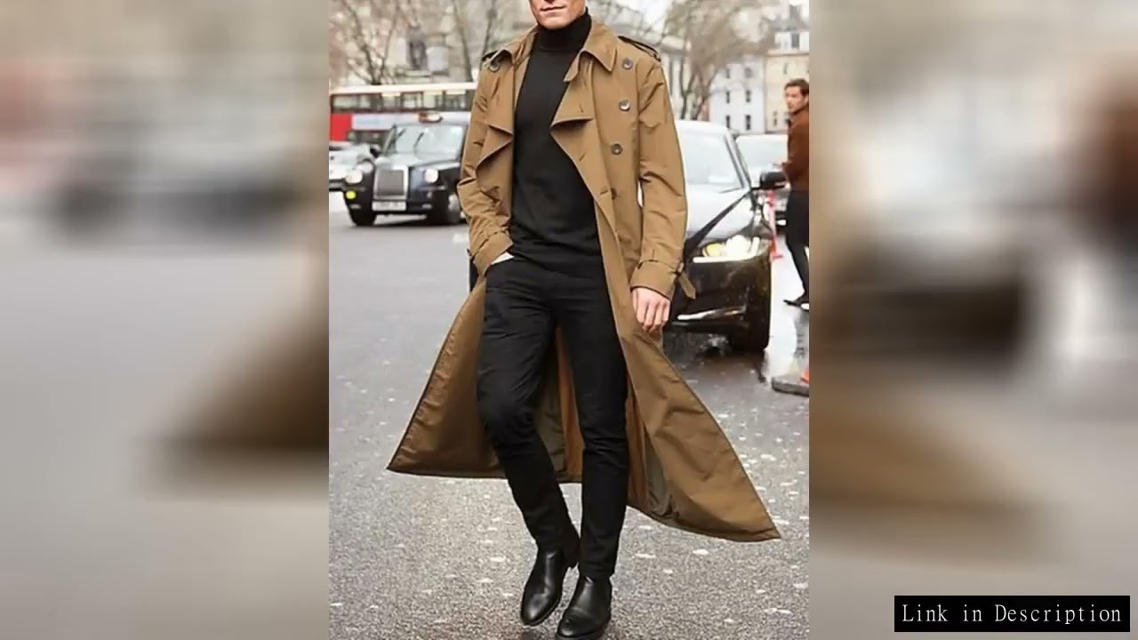 Streetwear Fashion Trench Men's Thin Coat Designer Overlong British Coats Man's Clothing With Epaule