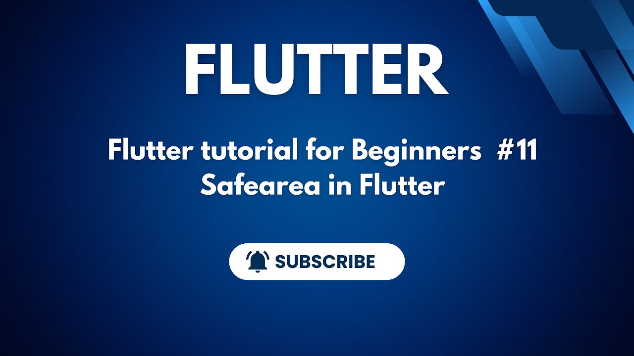 Flutter tutorial for Beginners #11 Safearea in Flutter | Safearea ...