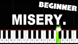 pupsies - misery. - BEGINNER Piano Tutorial