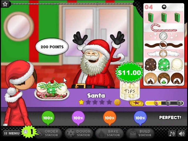 Papa's Bakeria - Santa & All Crusts Unlocked!! 