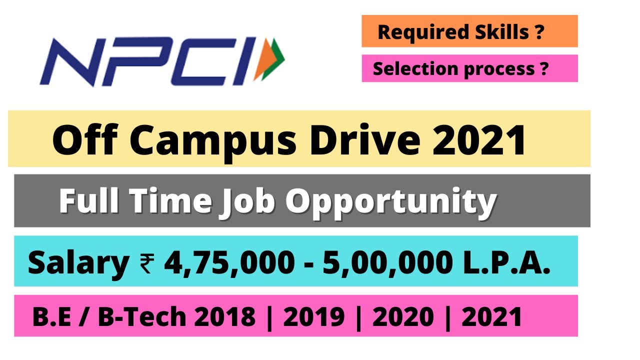 NPCI Off Campus Drive 2021/2020/2019 | Latest Job Updates | pwc hiring 2021 | capgemini update