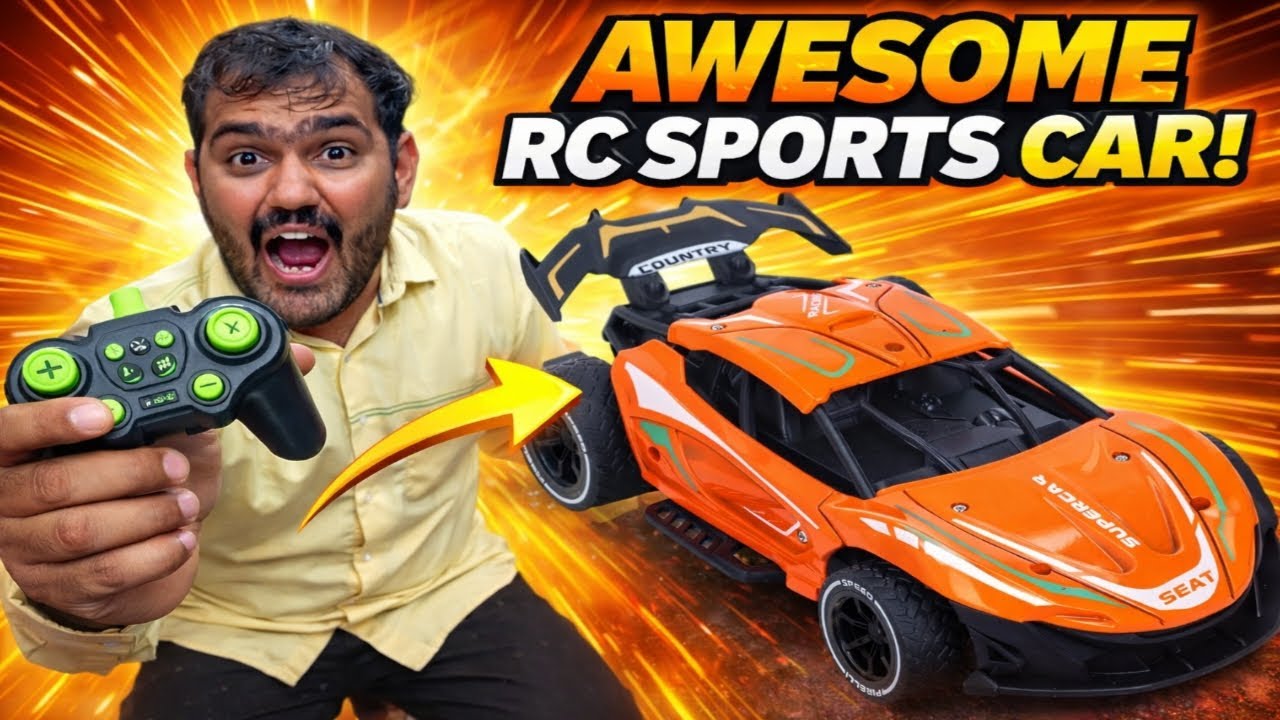 RC Sports Racing Car Testing and Unboxing Video | Remote Control Toy Car Video | 