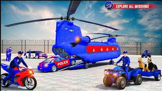 قيادة طائرة الشحن محاكي نقل السيارات عسكري أمريكي العاب شرطة سيارات العاب اندرويد Android Gameplay screenshot 5