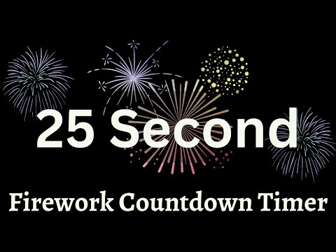 25 Second 4th Of July Countdown Firework Timer! (With Firework sound effect ending)