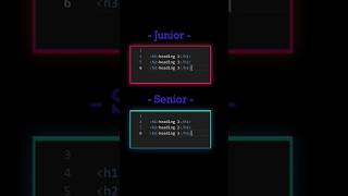 Junior vs Senior Developer | #coding #design #programming #developer #html #css