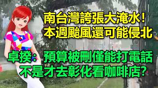 南台灣誇張大淹水！本週颱風還可能侵北｜卓揆：預算被刪僅能打電話...不是才去彰化看咖啡店？🍓20260824 #高雄林小姐 #Vtuber​​​​ #台灣Vtuber​​​ #台V