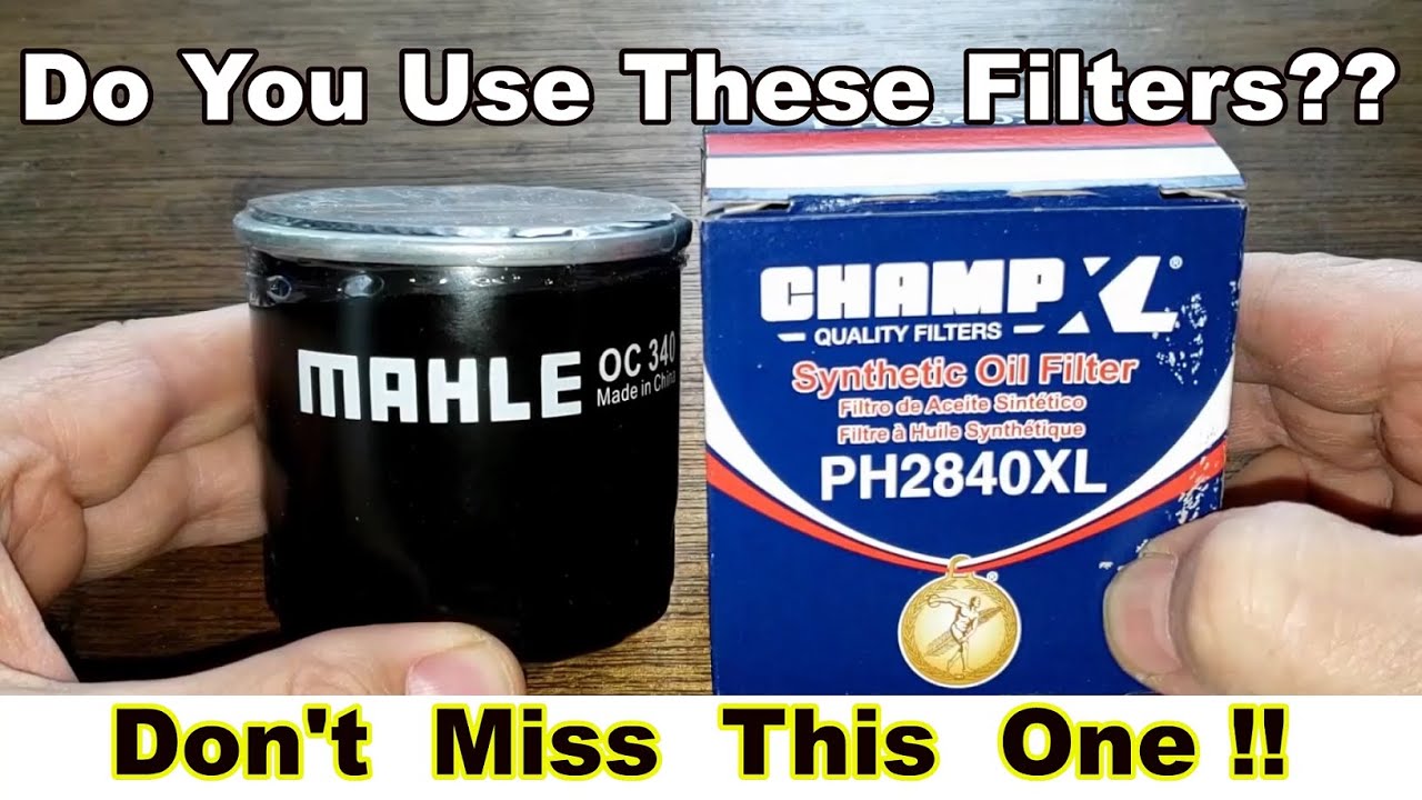 Mahle Oil Filter OC340 vs. ChampXL Oil Filter PH2840XL Oil Filter Cut